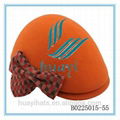 New orange wool felt caps and hats for men