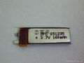 302223锂聚合物电池 3.7V 100mAh 物联网专用电池