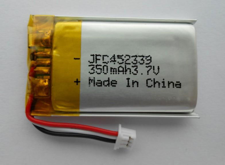  452339 3.7V 350mAh 无纸数码传真机电池  声卡用锂电池 2