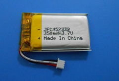 452339 3.7V 350mAh Lithium-Polymer (LIP)