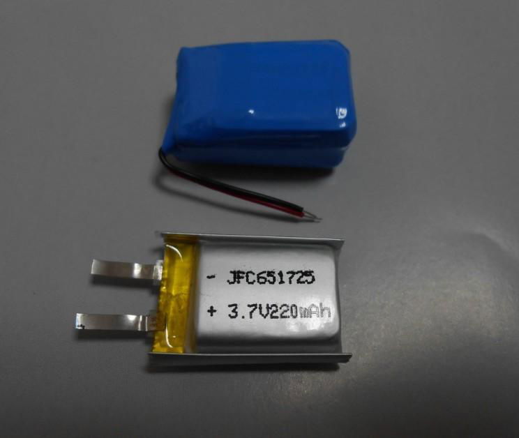 JFC 651725 3.7V 220mAh 锂离子充电电池 3