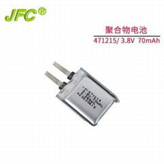 助听器锂电池 471215聚合物锂电池 3.7V 70mAh