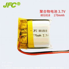 951818 801818指夹式家用血氧仪电池 3.7V 200mAh 聚合物锂电池