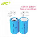 CR14250 CR1/2AA Lithium manganese dioxide battery 3V 800mAh