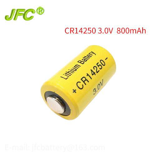 CR14250 CR1/2AA Lithium manganese dioxide battery 3V 800mAh