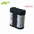 2CR5  lithium manganese battery 6V 1500mAh 3