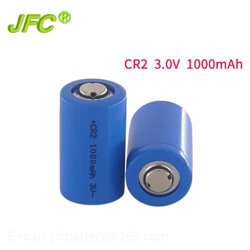 CR2 锂锰柱式电池  3V 1000mAh 带PTC 防爆阀电池 2