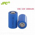 CR2 锂锰柱式电池  3V 1000mAh 带PTC 防爆阀电池 2