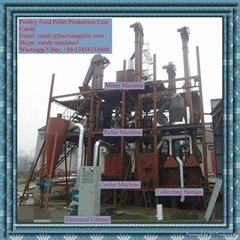 Livestock Feed Pellet Production Line Cattle Feed Pellet Machine 4-8 t / h