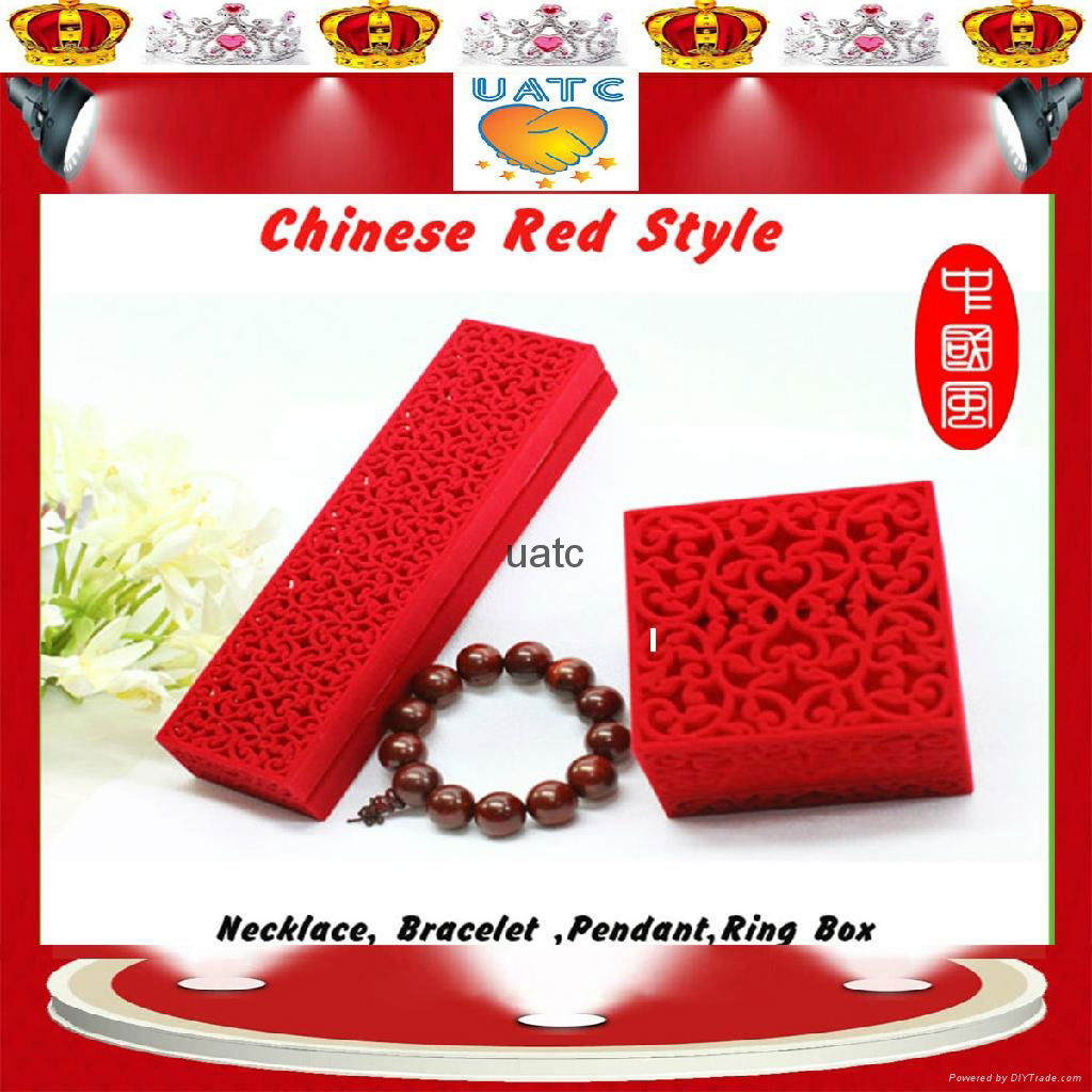 中国红婚戒及珠宝盒 3