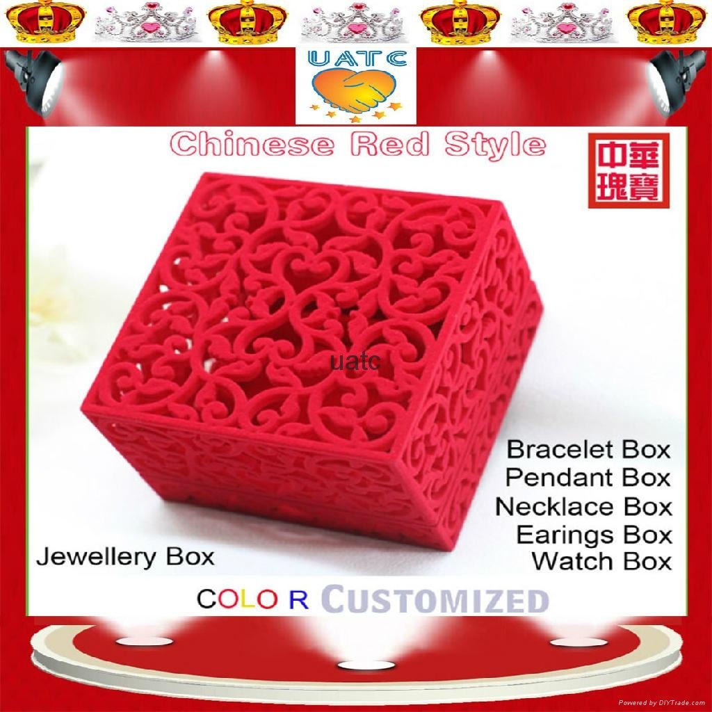 中国红婚戒及珠宝盒 4