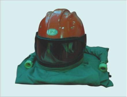 披肩式安全噴砂防護頭盔