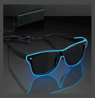 Led Lighting EL Wire Hipster Sunglasses