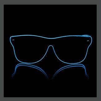 Led Lighting EL Wire Hipster Sunglasses 2