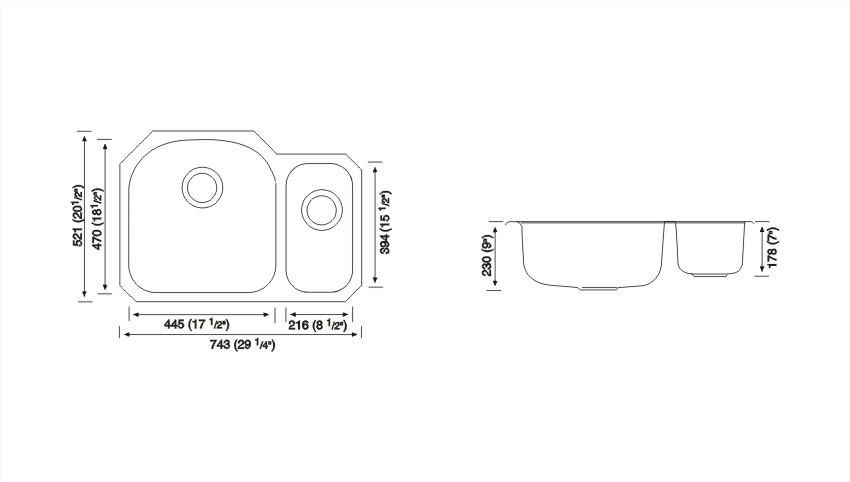 stainless steel sink   KUD2921 2