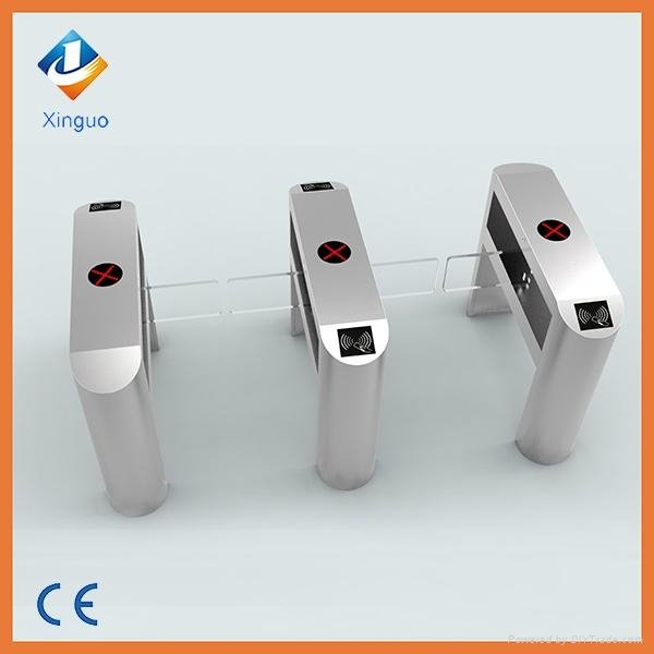 Stainless steel swing turnstile for entrance access control