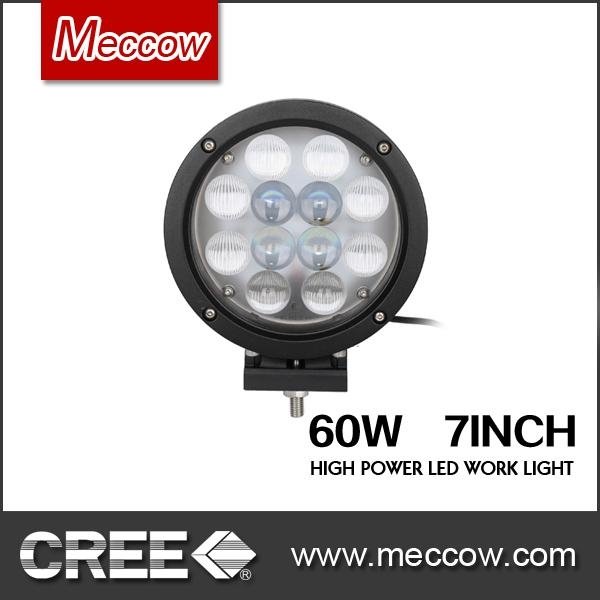 7 inch round 60W led driving light(optical lens)