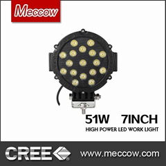 7 inch round 51W led work light