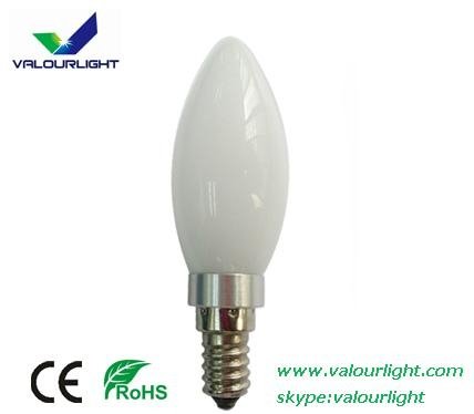 3W LED bent-tip Bulb Dimmable E14 CE Rohs 3