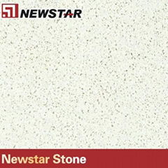 Newstar white sparkle quartz stone countertop 