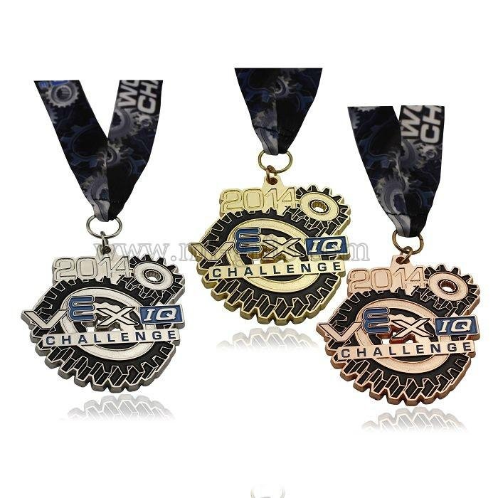 znic alloy soft enamel custom medal with ribbon 3