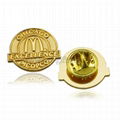 gold plated custom die struck iron cheap lapel pins 1