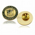 gold plated custom die struck iron cheap lapel pins 2