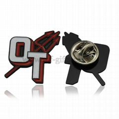 Custom cheap novelty black soft enamel lapel pin 