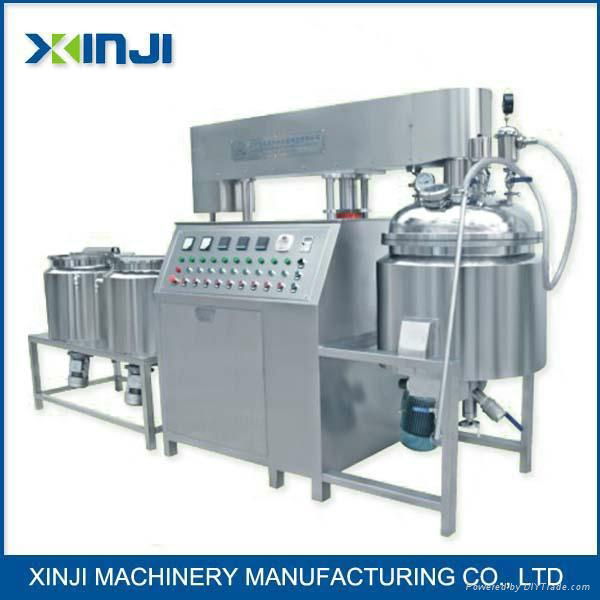 Cosmetic cream vacuum emulsifying machine