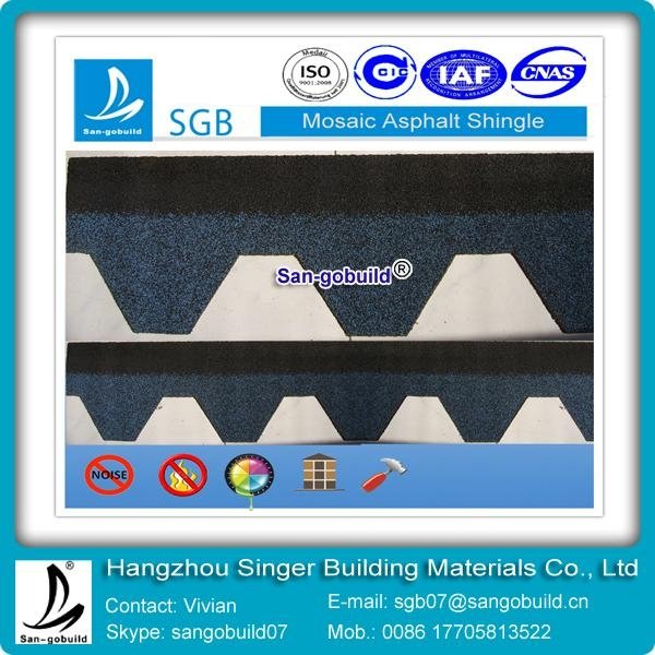 mosaic asphalt shingles building material roofing in china supplier  3