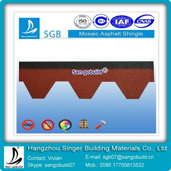 mosaic asphalt shingles building material roofing in china supplier  4