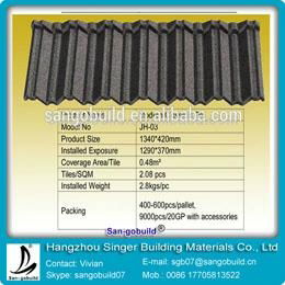 china guangzhou factory roofing tiles stone coated metal tiles   3