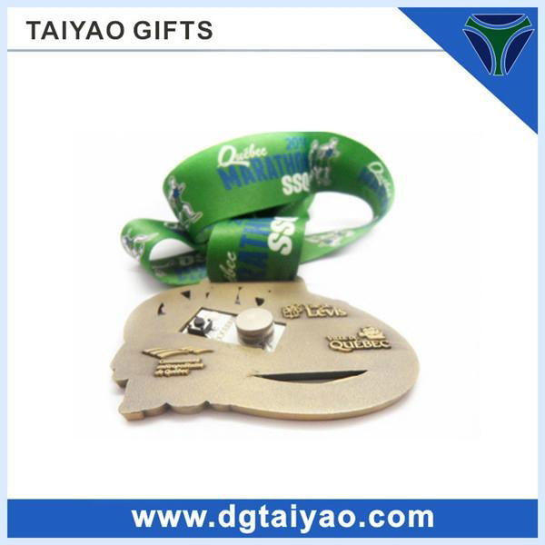 high quality led marathon medals with ribbon 2
