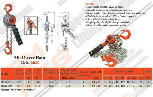 Mini lever hoist 2