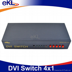 4 input 1 output DVI switch 4x1