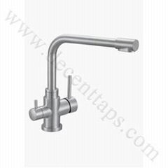 stainless steel tri-flow faucet