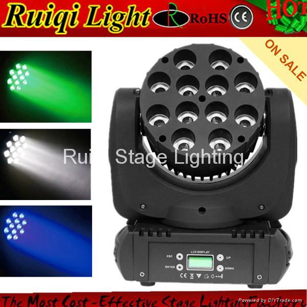 4-in-1 RGBW 12x12w beam wash led moving head light