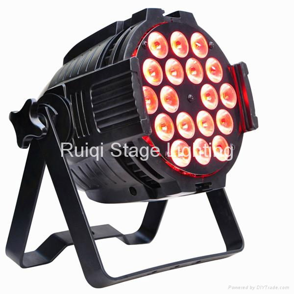 high lumen 18*10W RGBW 4in1 LED Par Can 64 Stage Light 4