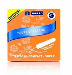 Tampon with Plastic Applicator Super