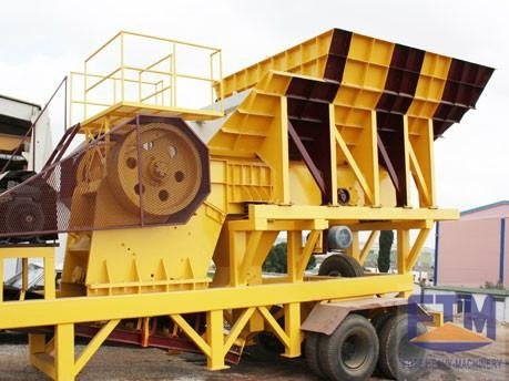 Recycling Limestone Mobile Jaw Crusher 1