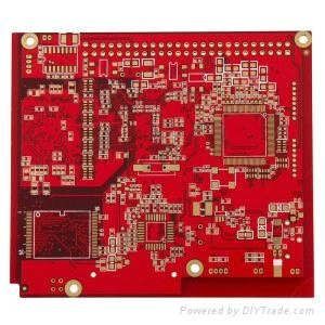Red 8 Layer Impedance PCB with ENIG Surface Treatment 2