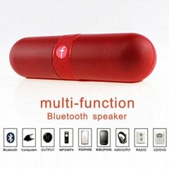 Multi-function Bluetooth Pill Speaker Portable Stereo Bluetooth Speaker 