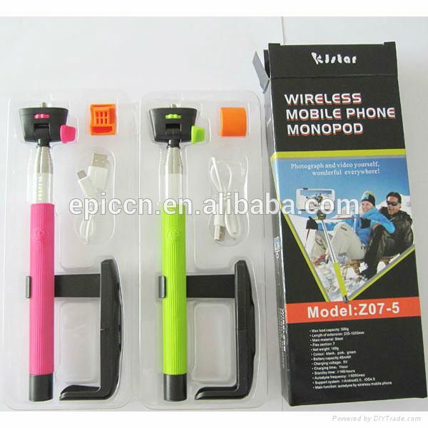 Bluetooth Monopod , Wireless Monopod, Portable Handheld Self-Timer selfie stick 2