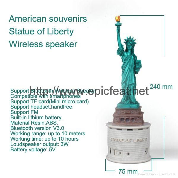 2015 Statue of liberty wireless speaker American souvenirs 5