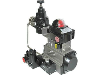 Rotary double single pneumatic actuator for control valve 2