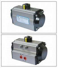 Rotary double single pneumatic actuator