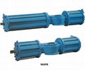 Pneumatic valve linear actuator of fork type 1