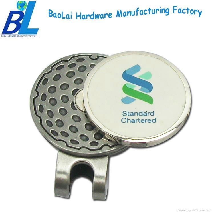 Professional supply metal golf magnetic hat clip with ball marker 5