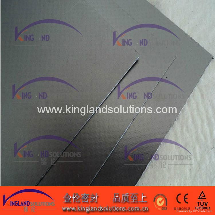 Reinforced asbestos sheet coated graphite tanged with tinplate insert