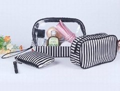 Satin Cosmetic bag 3pcs/set  small order is available 